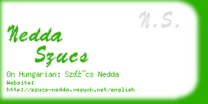 nedda szucs business card